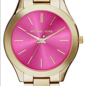Michael KorsGold 'slim Runway' Bracelet 42mm Watch
